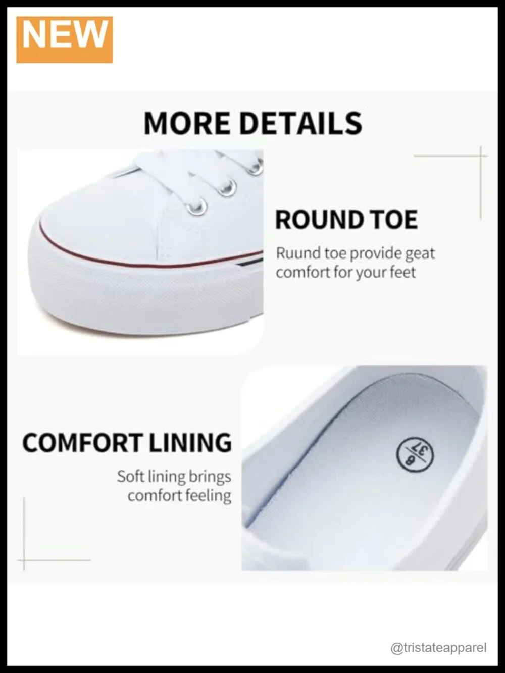 Women's Canvas Platform Sneakers - Breathable Lace-Up Walking Shoes